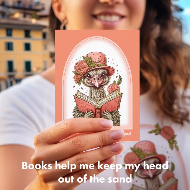 Drôle Orange Illustration Ostrich Carte Postale (Créateur téléchargé)