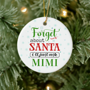 Drôle Oublier MIMI Mamie Ornement de Noël