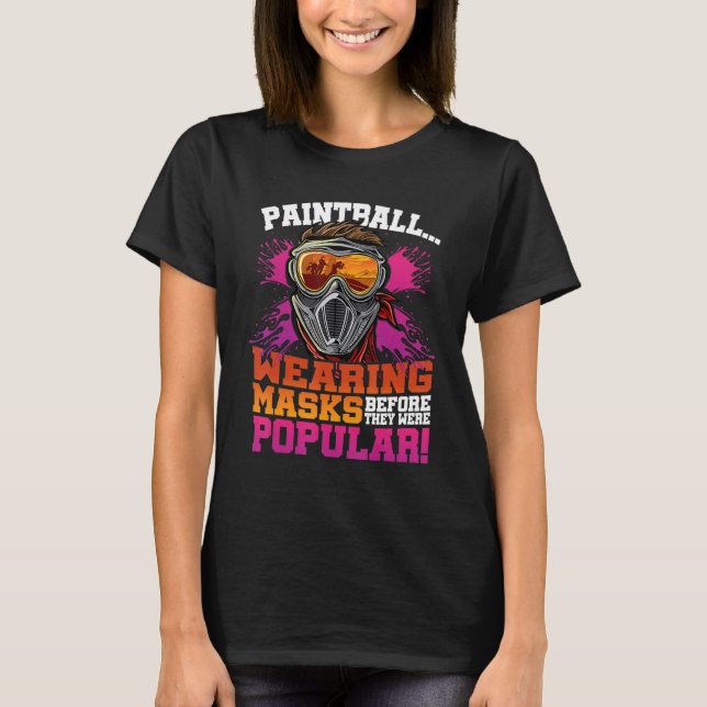 Drôle Paintballing Tshirt jeu de masque cadeau pou (Devant)