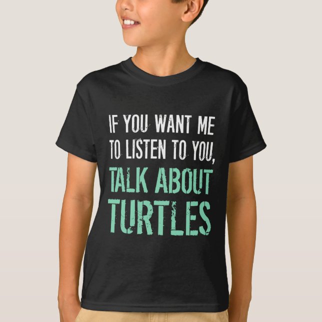 Drôle parlez du T-shirt de tortues (Devant)