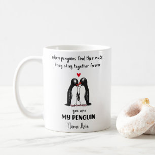 Drôle Penguin Couple Valentine's Day Mug
