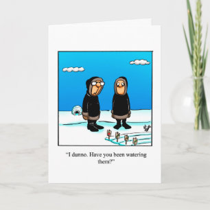 Drôle "Penser à vous" Carte de voeux Humour