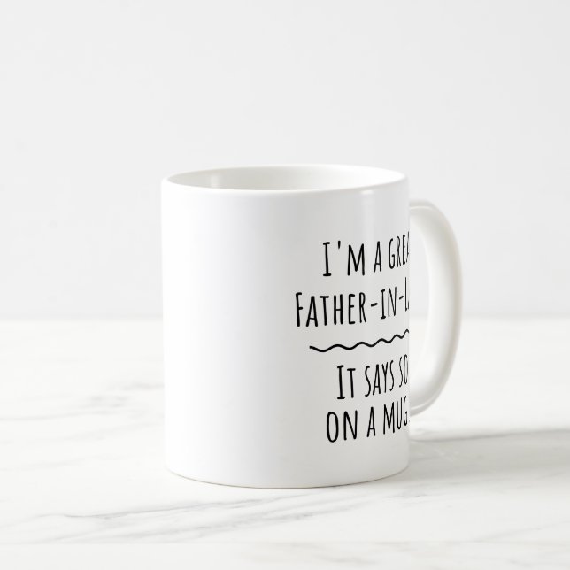 Drôle père en droit Café Mug Cadeau (Devant droit)