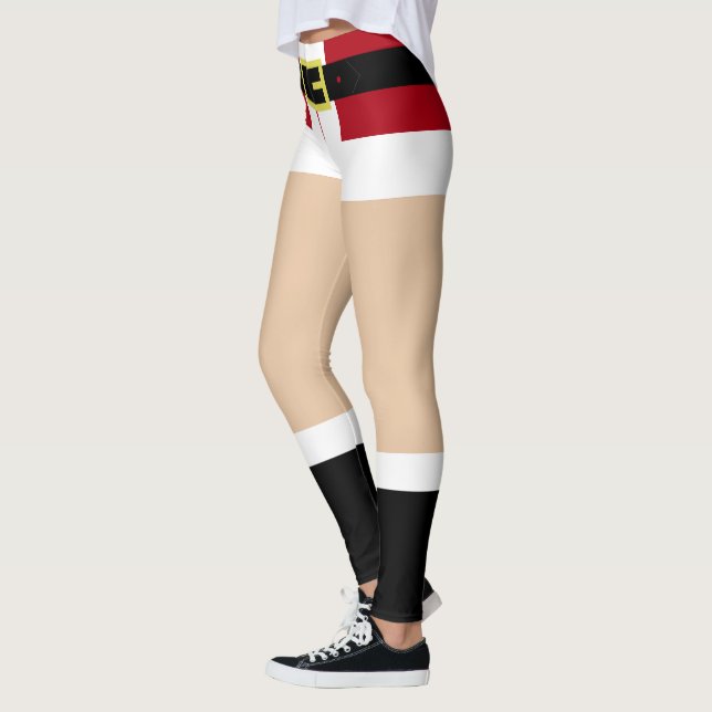 Drôle Père Noël Christmas Leggings (Gauche)