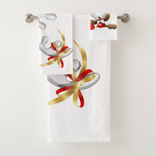 Drôle Père Noël et Reindeer Cartoon (En situation)