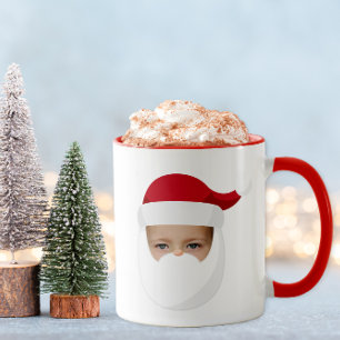 Drôle Père Noël Face Christmas Mug
