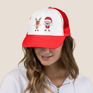 Drôle Père Noël & Reindeer casquettes de Noël
