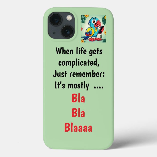 Drôle perroquet sarcastique - coque iphone (Verso)