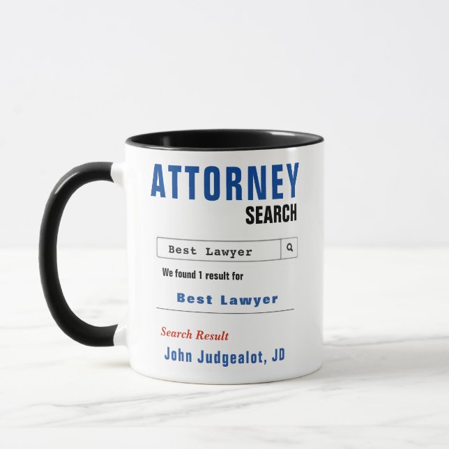 Drôle personnalisé Meilleur avocat Mug cadeau (Gauche)