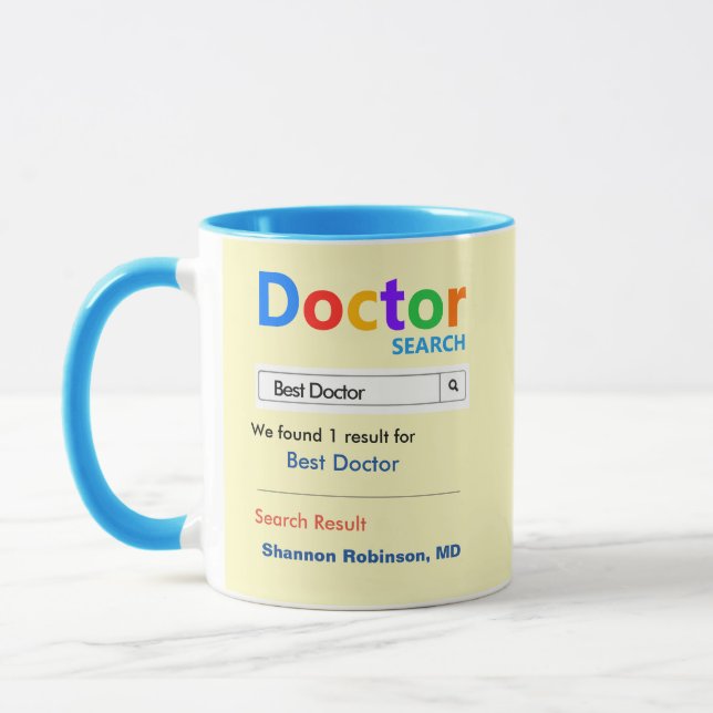 Drôle personnalisé Meilleur docteur Mug cadeau (Gauche)