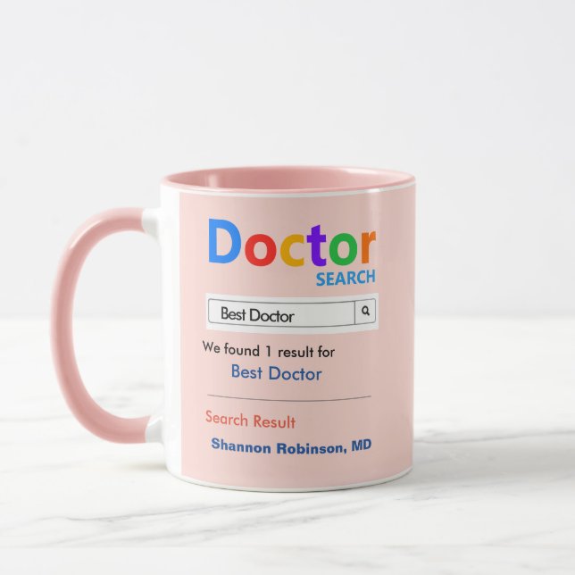 Drôle personnalisé Meilleur docteur Mug cadeau (Gauche)