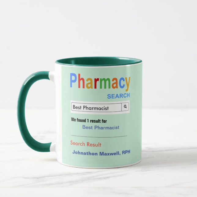 Drôle personnalisé Meilleur pharmacien Mug cadeau (Gauche)