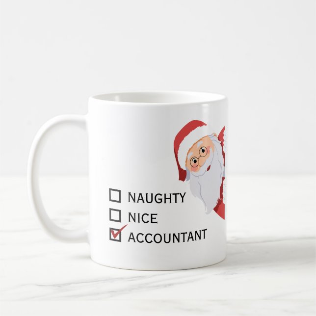 Drôle Personnalisé Toute profession Mug de Noël (Gauche)
