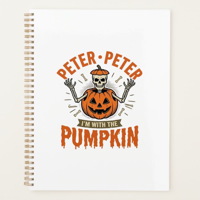 Drôle Peter Peter Citrouille Halloween Squelette C (Devant)