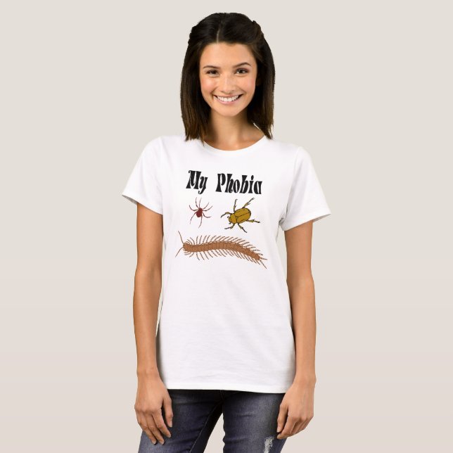 Drôle peur des insectes Insect Phobia T-shirt (Devant entier)