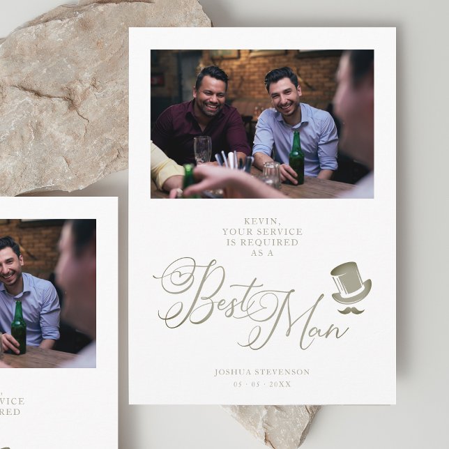 Drôle Photo Proposition Carte Mariage Best Man (Créateur téléchargé)