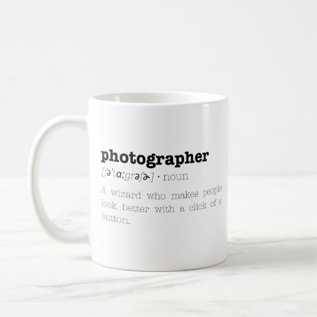 Drôle Photographe Mug (Gauche)