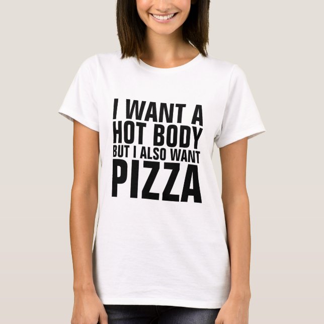 Drôle Pizza dames T-shirts d'entraînement (Devant)