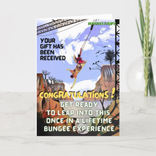drôle Plaisanterie farce Carte Anniversaire Bungee