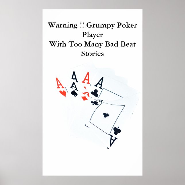 Drôle Poker Bad Beat Story, Poster Mur (Devant)
