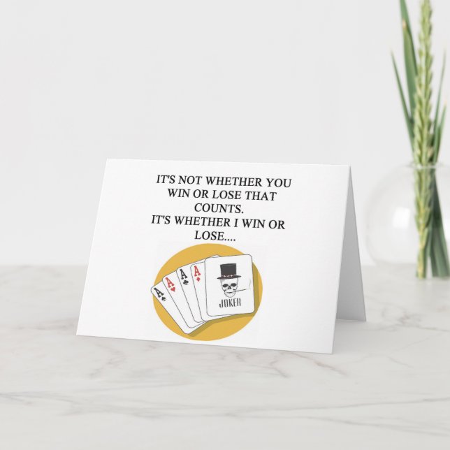 drôle poker bridge carte player design (Devant)