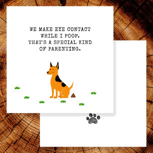 Drôle Poop Happy Carte Fête des pères Du Chien