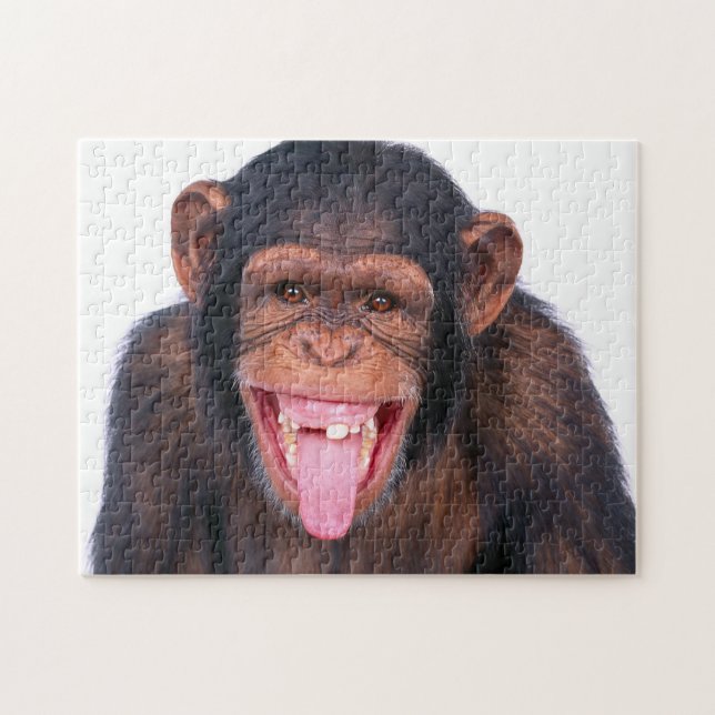 Drôle Portrait de Chimpanzé, Puzzle (Horizontal)