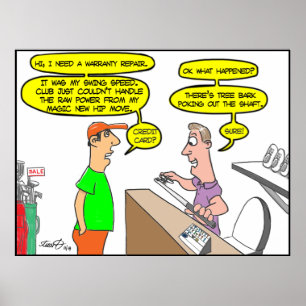 Drôle poster de golf