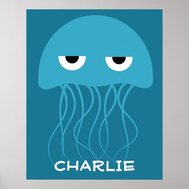 Drôle Poster du nom personnalisé de Jellyfish (Devant)