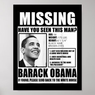 Drôle Poster libéral de Barack Obama