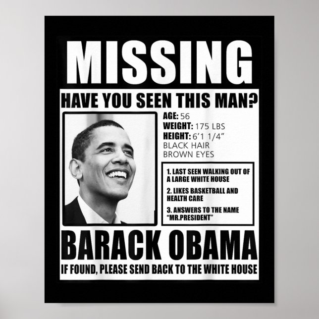 Drôle Poster libéral de Barack Obama (Devant)