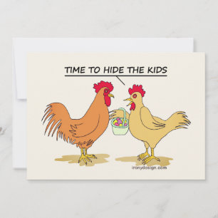 Drôle Poulet de Pâques Chasse aux Oeufs Dessin