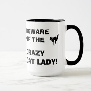 Drôle prenez garde de Madame folle Mug de chat