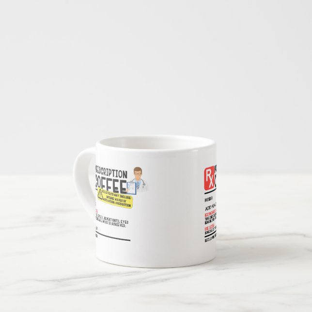 Drôle Prescription Espresso Mug (Devant gauche)