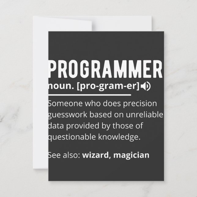 Drôle Programmer Code Développeur Définition (Devant)