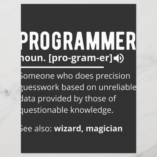 Drôle Programmer Code Développeur Définition (Devant)