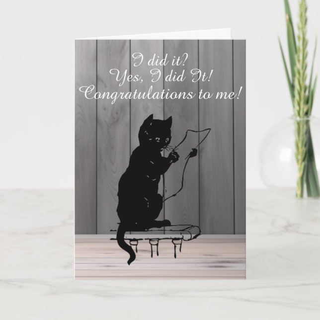 Drôle Proud Cat Carte de Graduation (Devant)