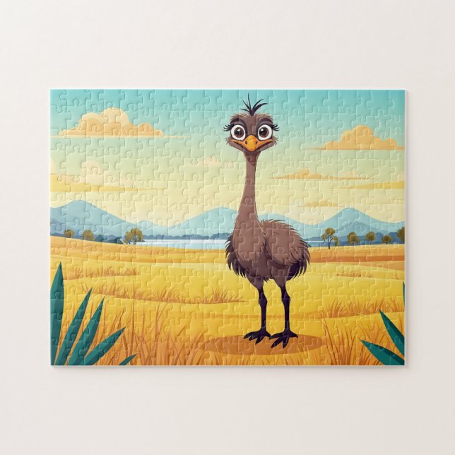 Drôle puzzle d'Ostrich (Horizontal)