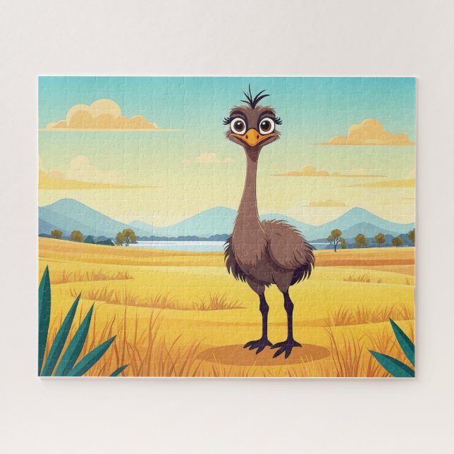 Drôle puzzle d'Ostrich (Horizontal)