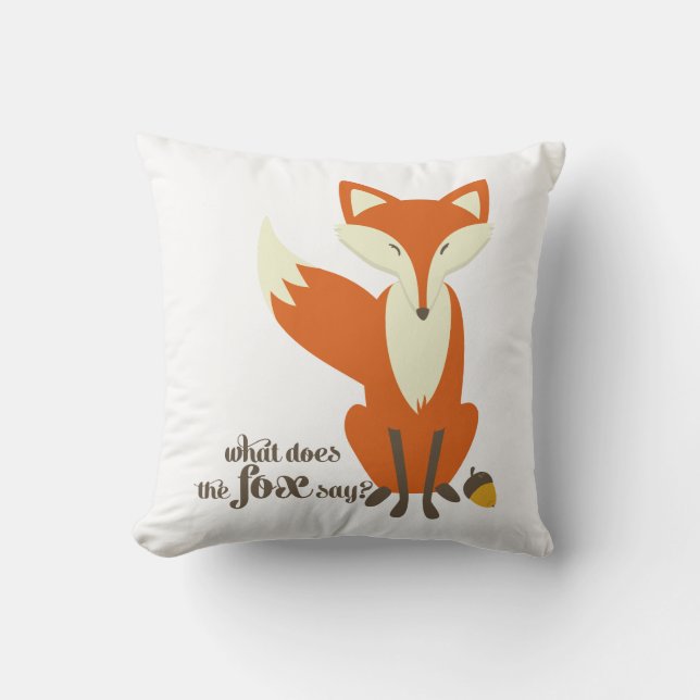 Drôle Que Dit Le Fox Illustration Coussin (Recto)