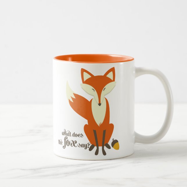Drôle Que Dit Le Fox Illustration Mug (Droit)