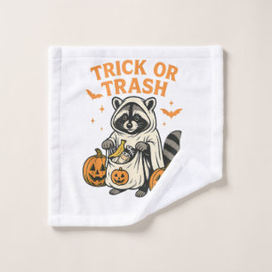 Drôle Raccoon Trick ou Trash Halloween