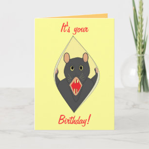 Drôle Rat carte d'anniversaire pour n'importe qui.