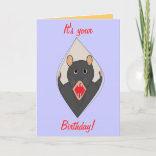 Drôle Rat carte d'anniversaire pour n'importe qui.