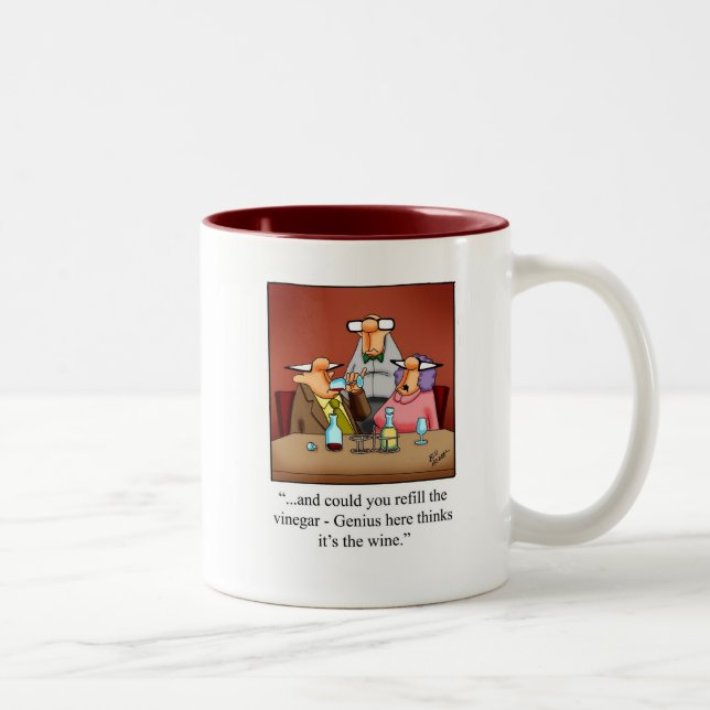 Drôle "Remplissez Le Vinaigre" Vin Humour Mug (Droit)