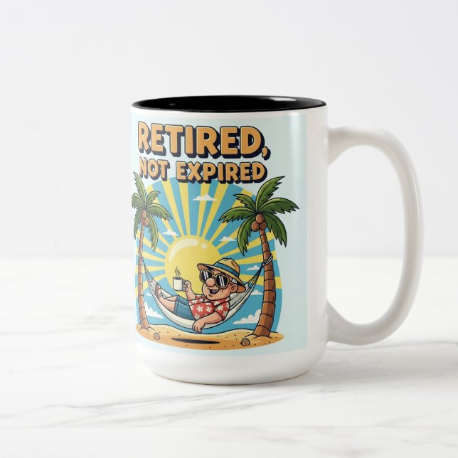 ☕ Drôle Retraite Mug | Adieu Tension, Bonjour Pe (Droit)