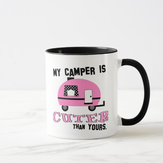 Drôle Retro Camper Coffee Mug (Droite)