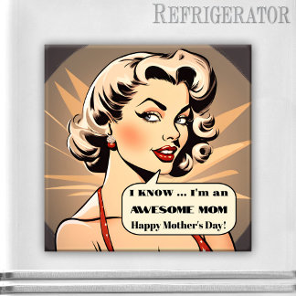 Drôle Retro Cartoon Mère's Day Magnet