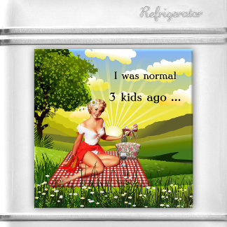 Drôle Retro Pin Up Pique-nique Mère's Day Magnet