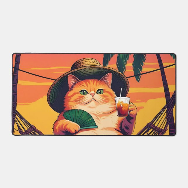 Drôle Rétro Vacances de chats d'été (Recto)